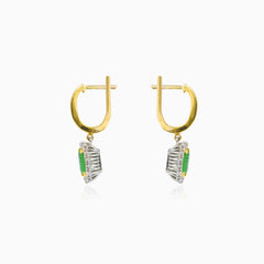 Royal emerald diamond earrings