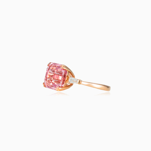 Růžový turmalínový prsten