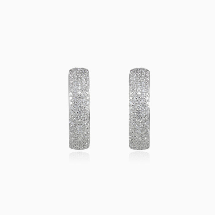Pendientes de diamantes en oro rosa con pavé