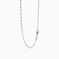 Silver rosary necklace