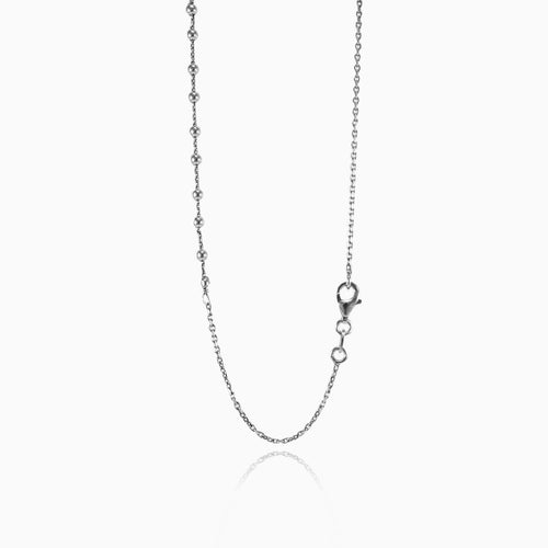 Silver rosary necklace