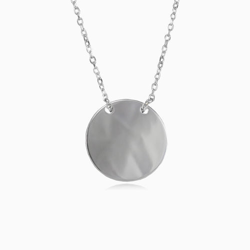 Plain round silver necklace