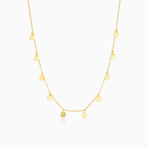Gold plated dangling necklace