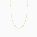 Minimalistic tricolor gold necklace