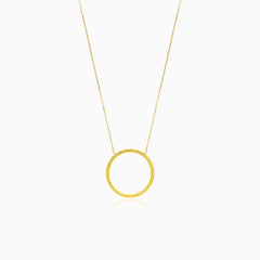Kruhový náhrdelník ze žlutého zlata