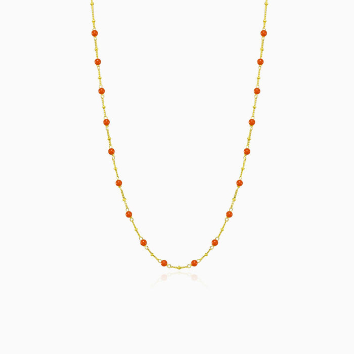Minimalistisches Gold-Korallen-Halsband