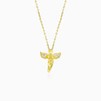 Angel gold necklace