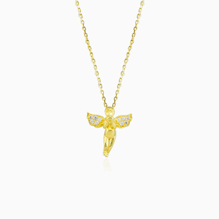 Angel gold necklace