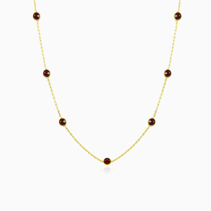 Round garnets necklace