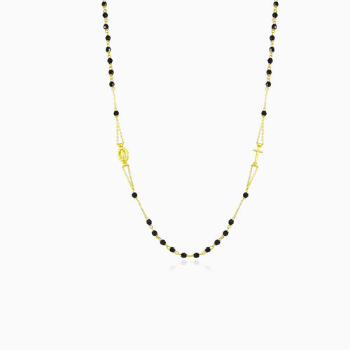 Onyx gold rosary