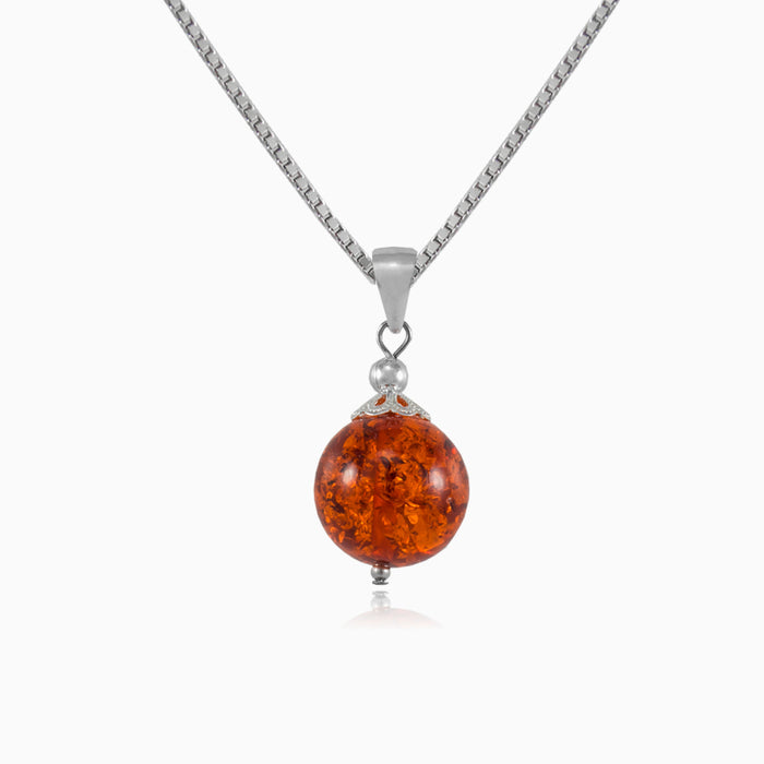 Amber ball pendant