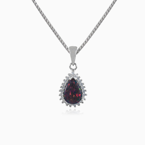 Royal black opal pendant