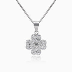 Pave clover pendant