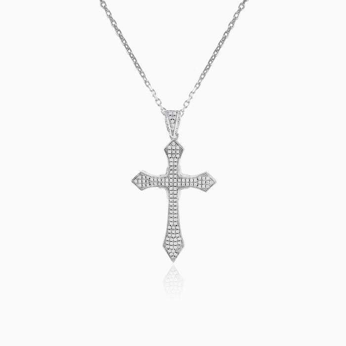 Pave cross pendant