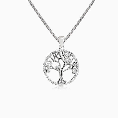Bezel tree of life pendant