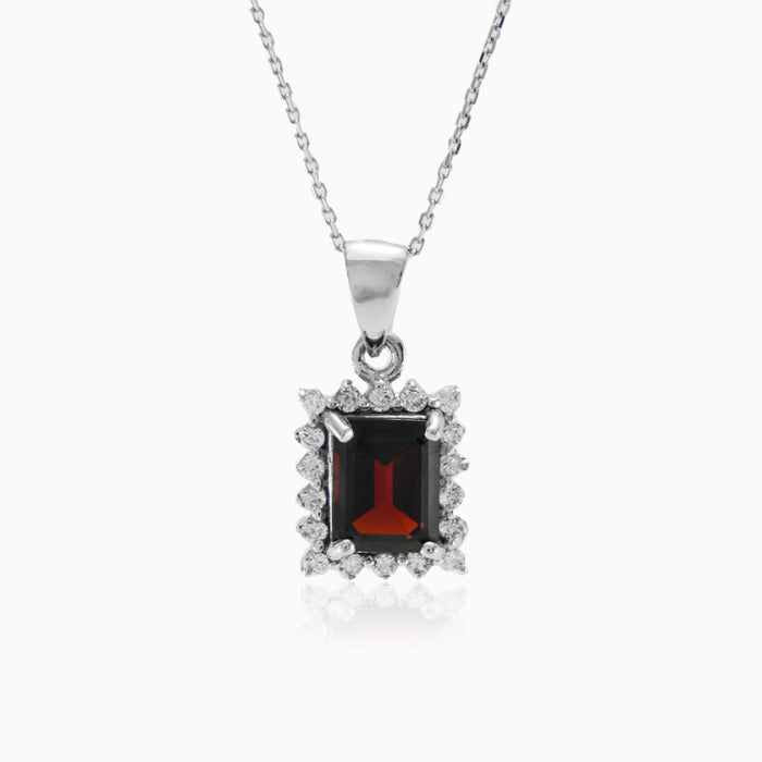 Pendentif carré en grenat