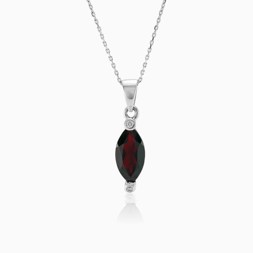 Pendant with marquise garnet