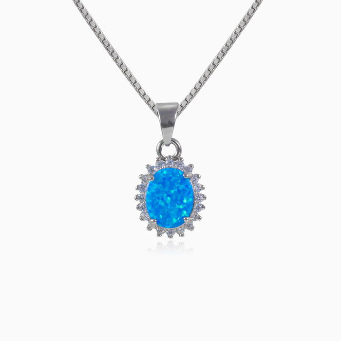 Royal blue opal pendant
