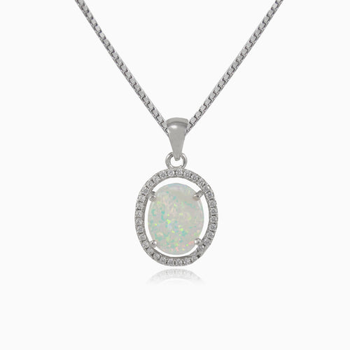 White opal royal pendant