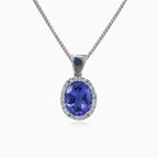 Oval tanzanite pendant