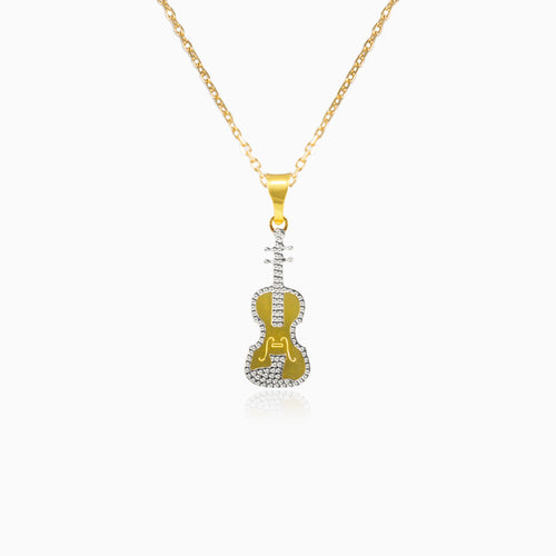 Guitar gold pendant