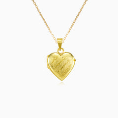 Zlatý přívěsek - medailonek srdce