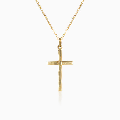 Moderní zlatý křížek