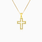 Zlatý křížek s kubickou zirkonií