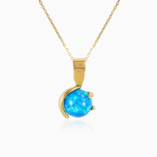 Unique blue opal pendant