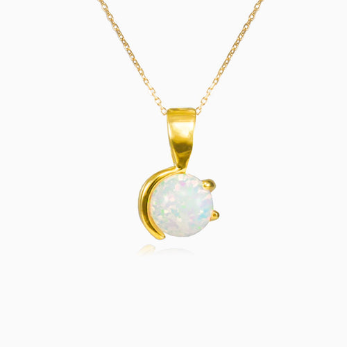 Unique white opal pendant