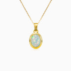 Classic white opal pendant