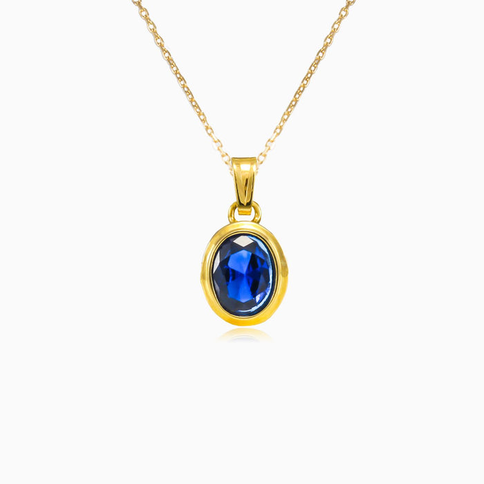 Pendentif classique en quartz bleu
