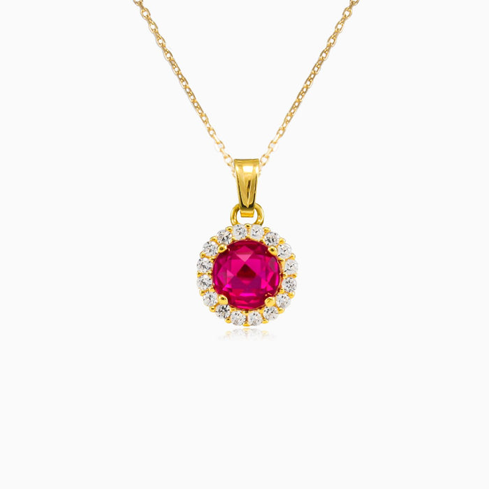 Pendentif rond en rubis