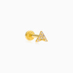 Zlatý piercing ve tvaru šipky