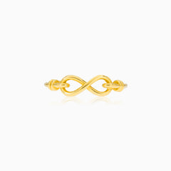 Prsten nekonečna z žlutého zlata