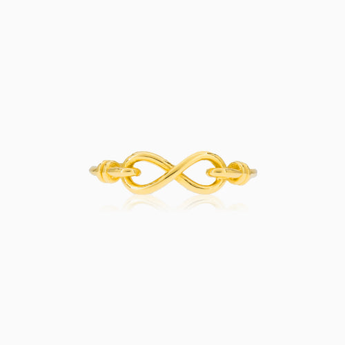 Infinity yellow gold ring