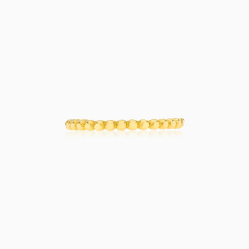 Prsten z žlutého zlata s bublinkovým vzorem