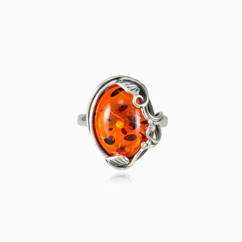 Protected amber ring