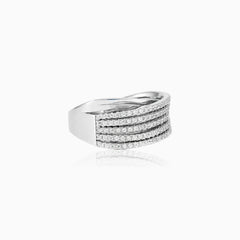  Pětiřadý stříbrný prsten
