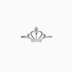 Crown silver ring