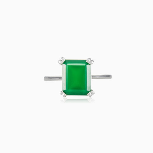 Prsten s Nefritem v emerald brusu
