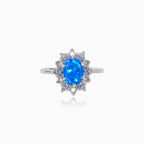  Prsten s dehtově modrým opálem 