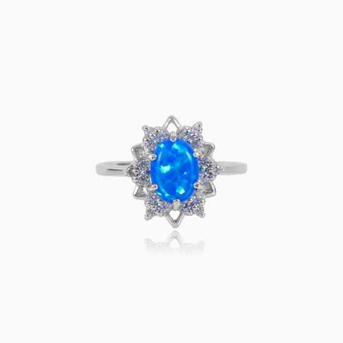  Prsten s dehtově modrým opálem 