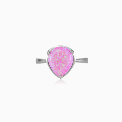 Pear rose opal ring