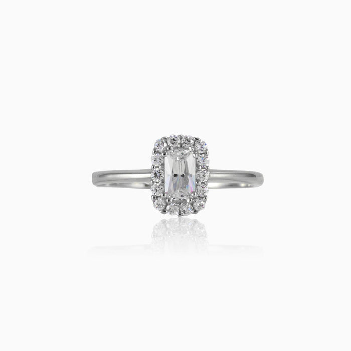 Rectangle white halo ring