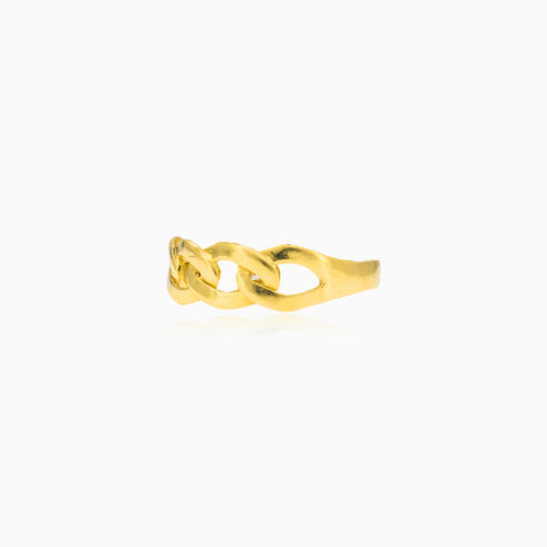 Curb yellow gold ring