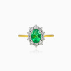 Královský prsten ze zlata se smaragdem