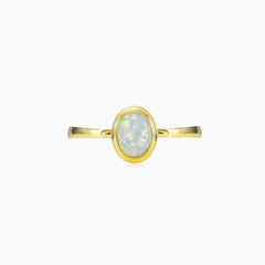 Classic white opal ring