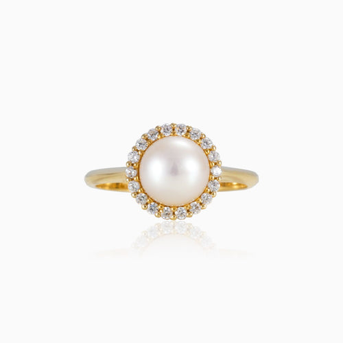 Halo pearl ring