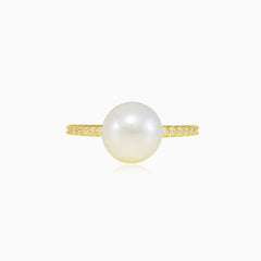 Zlatý perlový prsten